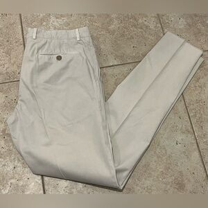 BRUNELLO CUCINELLI Cream Twill Cotton Flat Front Pants EU 52US 36 Slim Fit $1200
